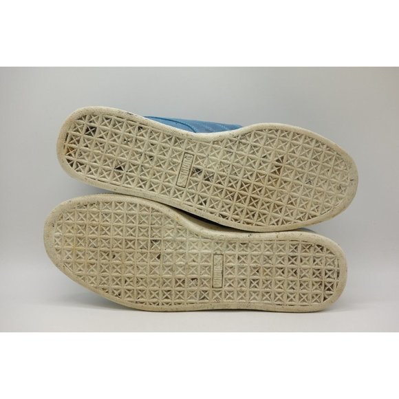 Puma Suede Aqua Blue Leather Casual Lace Up Sneakers Shoes Men's 11 - Picture 4 of 11